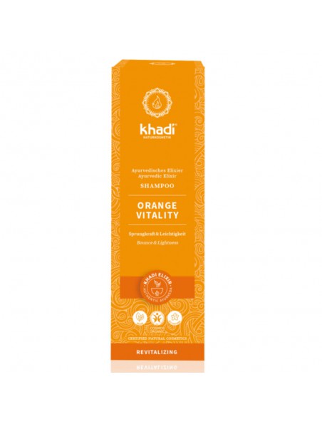Shampooing Ayurvédique Orange Vitality - Cheveux normaux à gras 200 ml - Khadi Shampooing Ayurvédique Orange Vitality - Cheveux normaux à gras 200 ml - Khadi