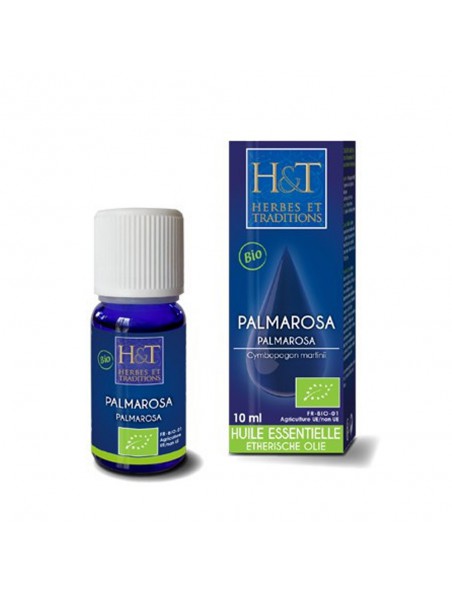 Image principale de Palmarosa bio - Huile essentielle de Cymbopogon martinii 10 ml - Herbes et Traditions