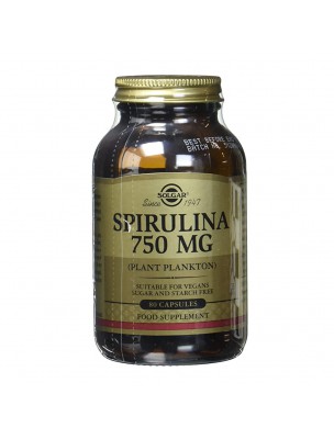 Image de Spiruline 750mg - Récupération musculaire 80 gélules - Solgar via Spiruline Bio - Revitalisant 180 comprimés - Purasana