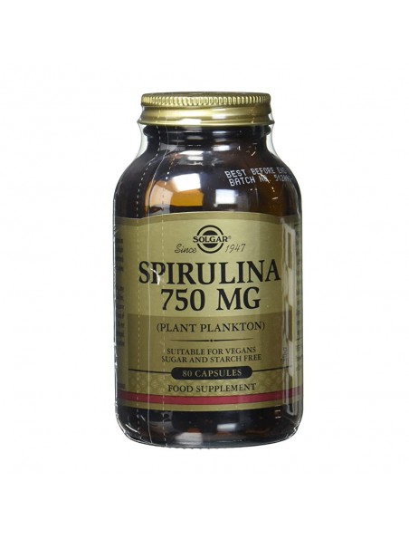 Image principale de Spiruline 750mg - Récupération musculaire 80 gélules - Solgar