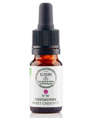 Image de Châtaignier (Sweet Chestnut) N°30 Bio Désespoir Fleurs de Bach 10 ml - Elixirs and Co depuis PrestaBlog
