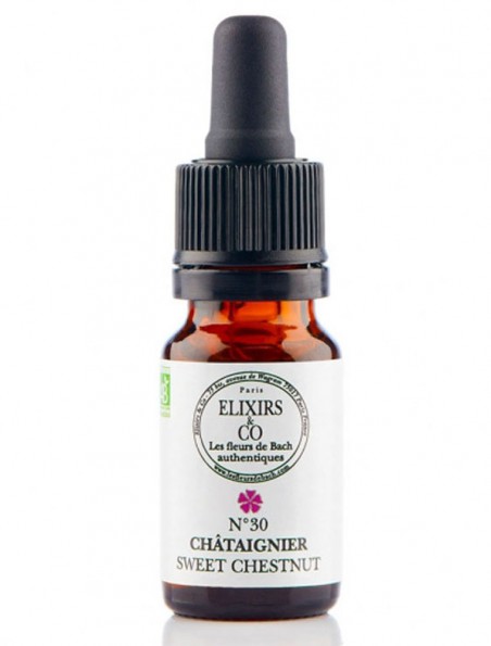 Image principale de Châtaignier (Sweet Chestnut) N°30 Bio Désespoir Fleurs de Bach 10 ml - Elixirs and Co