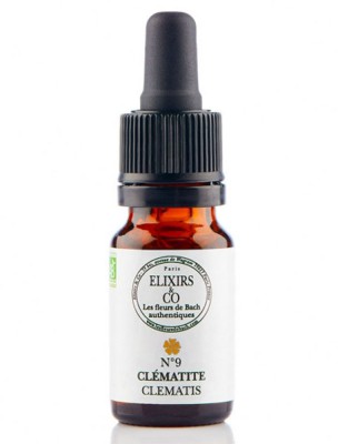 Image de Clématite (Clematis) N°09 Bio Fleurs de Bach 10 ml - Elixirs and Co depuis 38 Fleurs de Bach unitaires - Commandez en ligne !