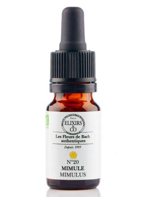 Image de Mimule (Mimulus) N°20 Bio - Phobies et Petites Peurs Fleurs de Bach 10 ml - Elixirs and Co depuis Commandez les produits Elixirs and Co à l'herboristerie Louis