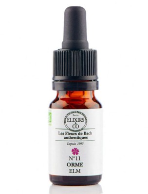 Image de Orme (Elm) N°11 Bio - Contre la Sensation d'être Débordé Fleurs de Bach 10 ml - Elixirs and Co depuis PrestaBlog