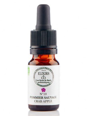 Image de Crab Apple N°10 Organic - Against the negative spirit Flowers of Bach 10 ml - Elixirs and Co depuis The flowers of Bach to overcome your hypersensitivity to others