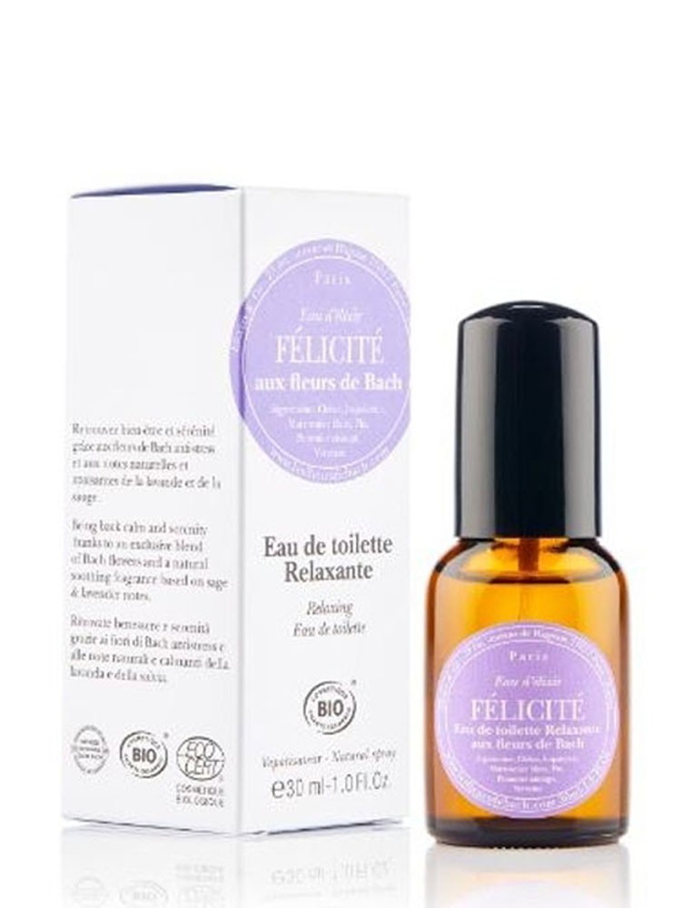 Image principale de la modale pour Félicité - Eau de toilette relaxante Bio aux Fleurs de Bach 30 ml - Elixirs and Co