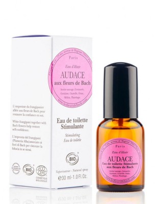 Image de Audace - Eau de toilette stimulante Bio aux Fleurs de Bach 30 ml - Elixirs and Co via Sels de Bain Allégresse aux Fleurs de Bach