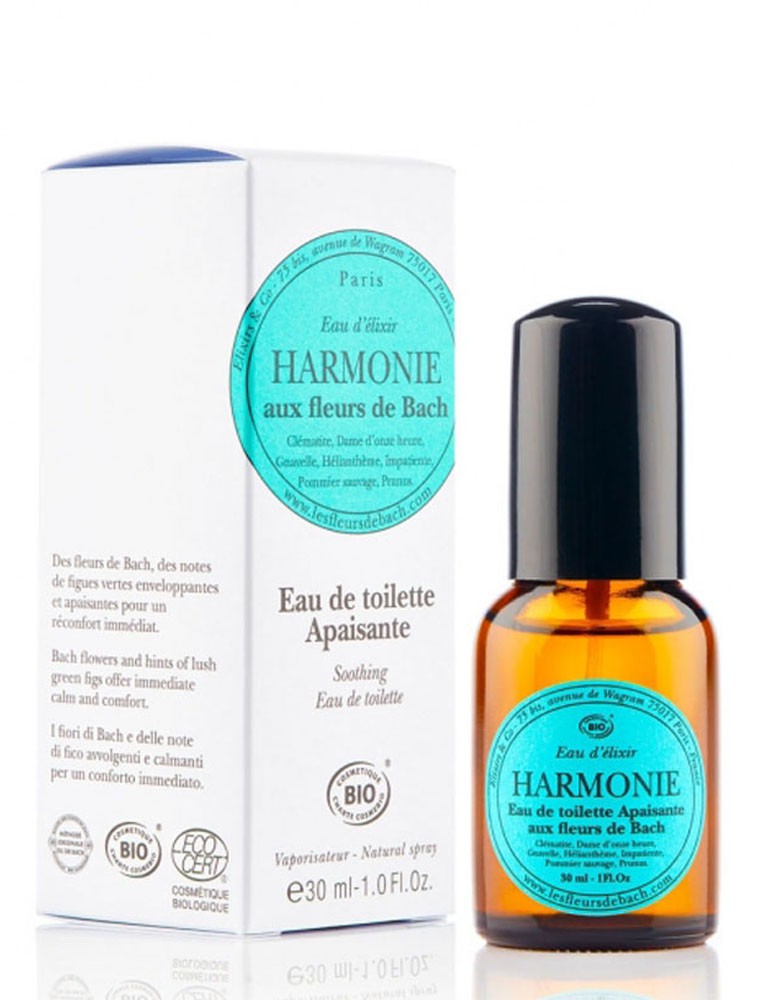 Image principale de la modale pour Harmonie - Eau de toilette apaisante Bio aux Fleurs de Bach 30 ml - Elixirs and Co