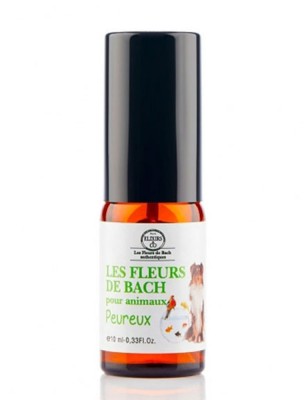 Image de Elixir for Fearful Animals Organic with Flowers of Bach 10 ml - Elixirs and Co depuis Rescue de Bacha mixture of five solutions in case of emergency