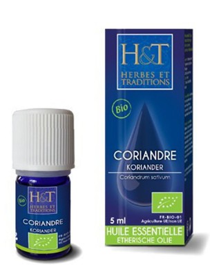 Image de Coriander (Leaf) Organic - Coriandrum sativum Essential Oil 5 ml - Herbs and Traditions depuis Essential oils for digestion