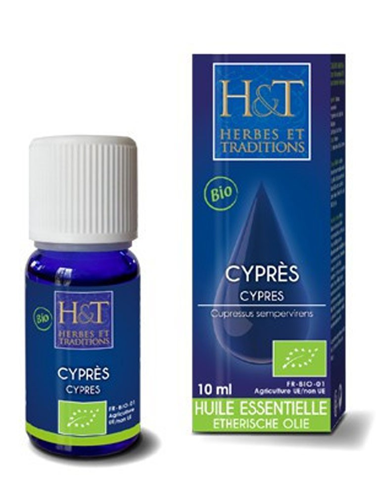 Image principale de la modale pour Cyprès Bio - Huile essentielle de Cupressus sempervirens 10 ml - Herbes et Traditions