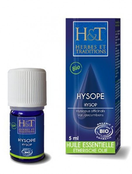 Hysope Bio - Huile essentielle de Hyssopus officinalis var. Decumbens 5 ml - Herbes et Traditions