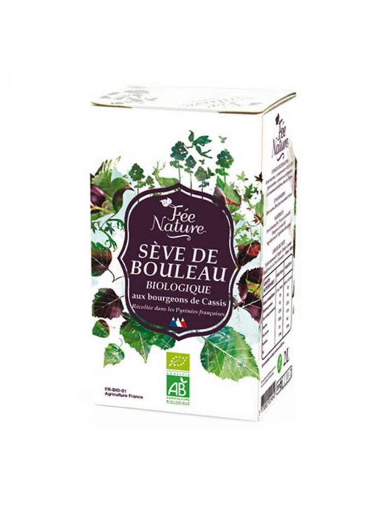 Image principale de la modale pour Sève de Bouleau Cassis Bio - Vitalité et Bien-être 2 Litres - Fée Nature