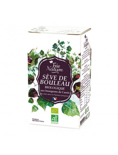 Image principale de Sève de Bouleau Cassis Bio - Vitalité et Bien-être 2 Litres - Fée Nature