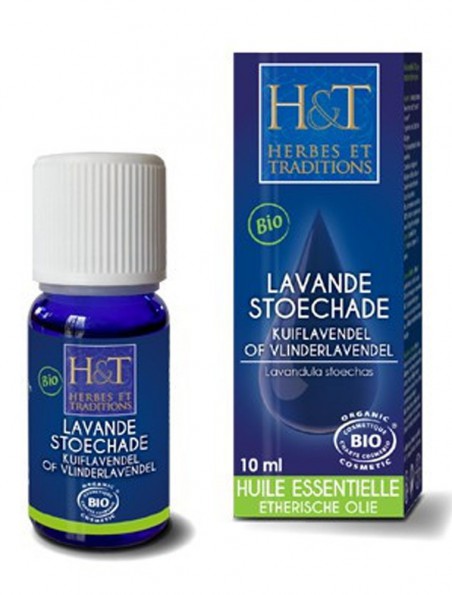 Image principale de Lavande Stoechade (Lavande Papillon) Bio - Huile essentielle de Lavandula stoechas 10 ml - Herbes et Traditions