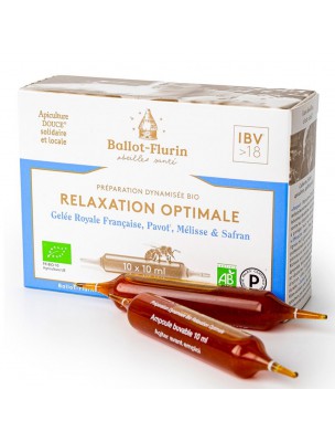 Image de Préparation dynamisée Bio - Relaxation Optimale 10 ampoules de 10 ml - Ballot-Flurin via Roll-on Stress Bio - Synergie 5ml - Herbes et Traditions