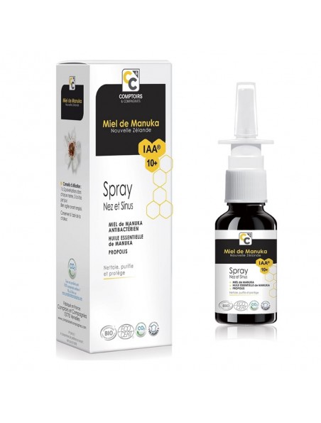 Spray Nez et Sinus Bio - Miel de Manuka IAA 10+ 15 ml - Comptoirs et Compagnies Spray Nez et Sinus Bio - Miel de Manuka IAA 10+ 15 ml - Comptoirs et Compagnies