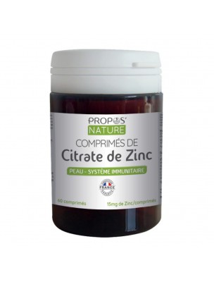 Image de Zinc Citrate - Skin and Immunity 60 capsules - Propos Nature depuis Zinc, a trace element with multiple benefits