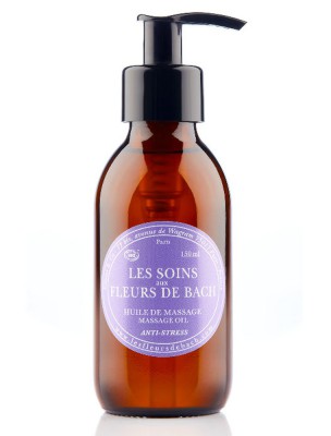 Image de Huile de massage anti-stress Bio aux Fleurs de Bach 150 ml - Elixirs and Co via Huile massage Périnée - Prépare accouchement 50 ml - Weleda