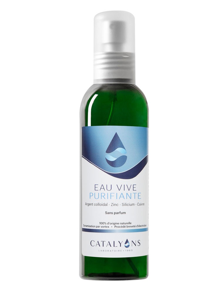 Image principale de la modale pour Eau Vive à l'Argent Colloïdal et à la Chlorophylle - Action purifiante 150 ml - Catalyons