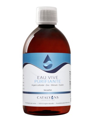 Image de Eau Vive d'Argent Colloïdal et de Chlorophylle - Action purifiante 500 ml - Catalyons depuis Découvrez notre sélection d'argent colloïdal - Produits de phytothérapie et d'herboristerie