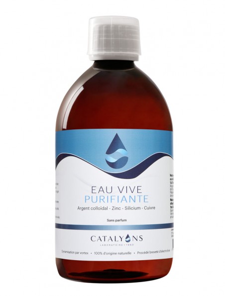 Image principale de Eau Vive d'Argent Colloïdal et de Chlorophylle - Action purifiante 500 ml - Catalyons