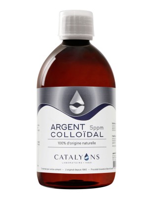 Image de Argent colloïdal 5 ppm - Oligo-élément 500 ml - Catalyons depuis L'argent colloïdal soulage et désinfecte votre peau