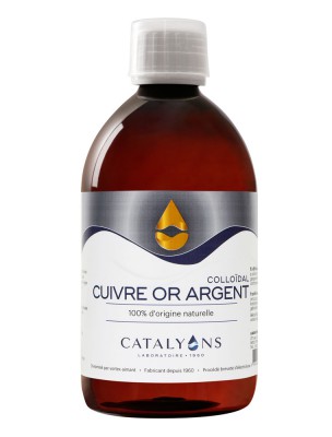 Image de Cuivre, Or et Argent - Oligo-éléments 500 ml - Catalyons via Viorne Macérat Bio - Viburnum lantana 50 ml - Alphagem