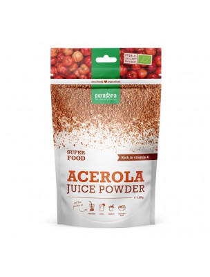 Image de Acerola Organic - Vitamin C SuperFood 100g - Purasana depuis Vitamins accompany you on a daily basis according to your disorders