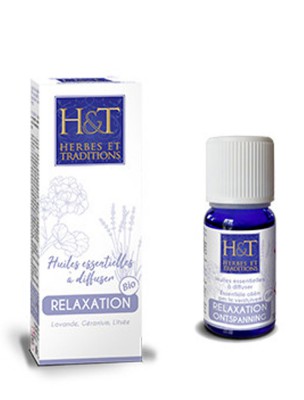 Image de Synergie d'huiles essentielles - Relaxation 10 ml - Herbes et Traditions depuis Diffuseur Saturne Jaune - Quésack