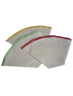 Image de Organic Coffee Filters - Cotton and Reusable Set of 3 - Eco-Conseils depuis Order the products Eco-Conseils at the herbalist's shop Louis