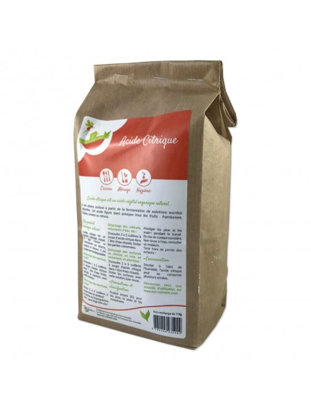 Image principale de Acide Citrique - Produit Ménager et alimentaire Naturel 1Kg - Eco-Conseils