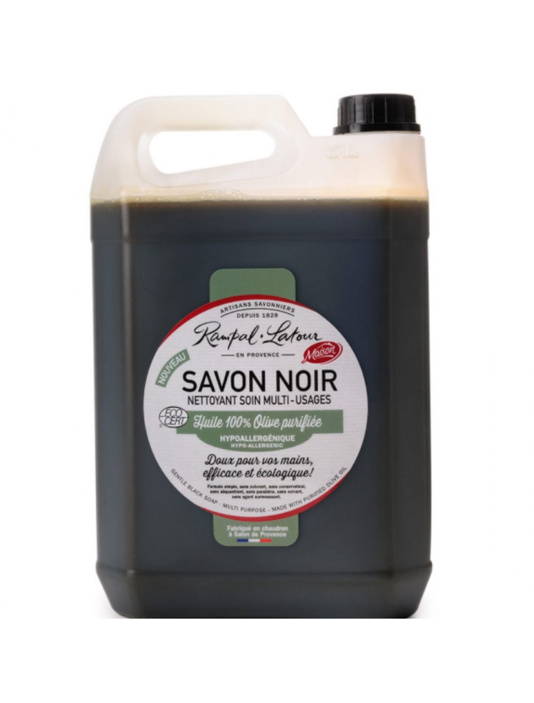 Image principale de la modale pour Savon Noir Hypoallergénique Olive Bio - Nettoyant Soin Multi-usages 5 Litres - Rampal Latour