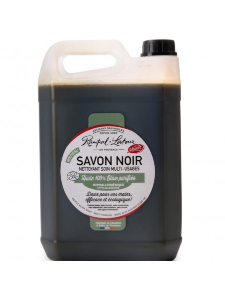 Image principale de Savon Noir Hypoallergénique Olive Bio - Nettoyant Soin Multi-usages 5 Litres - Rampal Latour