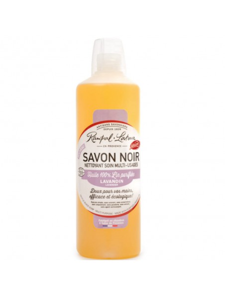 Savon Noir Lavandin Bio - Nettoyant Soin Multi-usages 1 Litre - Rampal Latour