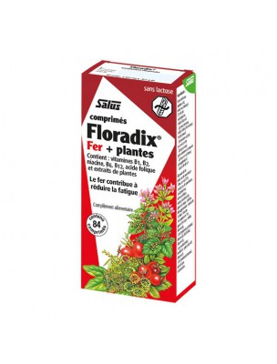 Image de Floradix Fer + plantes - Tonique 84 comprimés - Salus via Floradix Fer + plantes - Tonique 250 ml - Salus