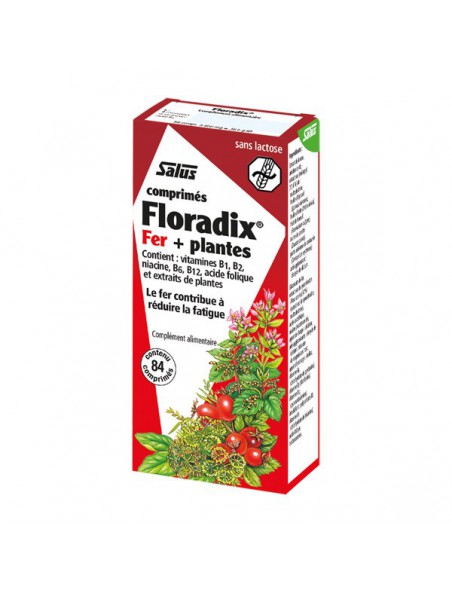 Image principale de Floradix Fer + plantes - Tonique 84 comprimés - Salus