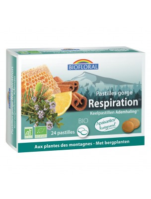 Image de Organic Breathing Throat Lozenges - Respiratory Tract 24 Lozenges Biofloral depuis Gummies/ lozenges to relieve everyday ailments