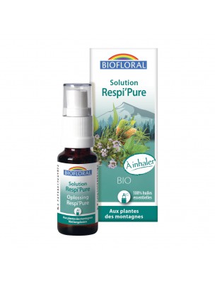 Image de Solution Respi'Pure Bio - Voies respiratoires 15ml - Biofloral depuis Huiles essentielles mélangées : découvrez notre sélection