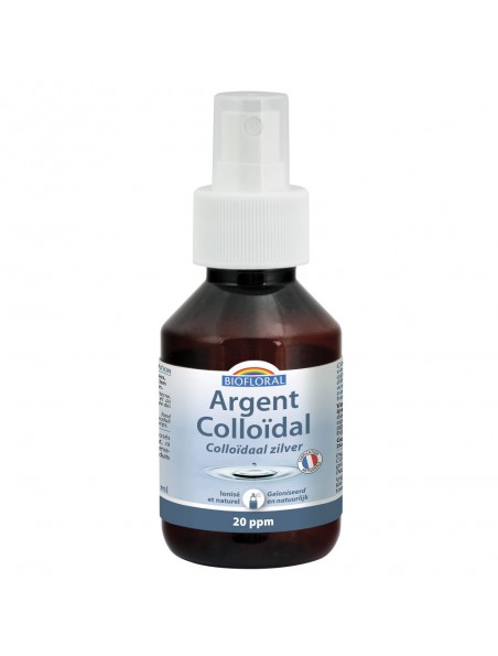 Argent Colloïdal 20 ppm - Vertus antiseptiques Spray 100 ml - Biofloral
