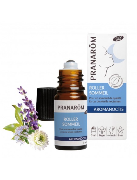 Image principale de Roller sommeil Aromanoctis Bio - Relaxation aux Huiles essentielles 5 ml - Pranarôm
