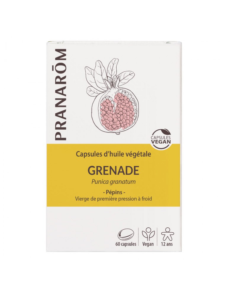 Grenade Bio - Huile végétale de Punica granatum 60 capsules - Pranarôm Grenade Bio - Huile végétale de Punica granatum 60 capsules - Pranarôm