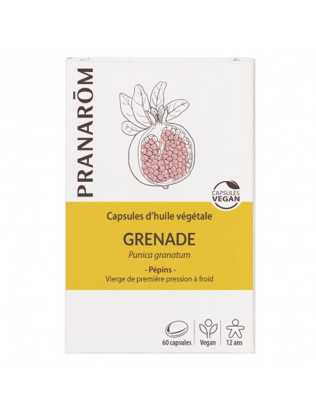 Image principale de Grenade Bio - Huile végétale de Punica granatum 60 capsules - Pranarôm