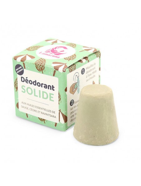 Déodorant solide Vegan sans aluminium - Sauge Cèdre 30 grammes - Lamazuna Déodorant solide Vegan sans aluminium - Sauge Cèdre 30 grammes - Lamazuna