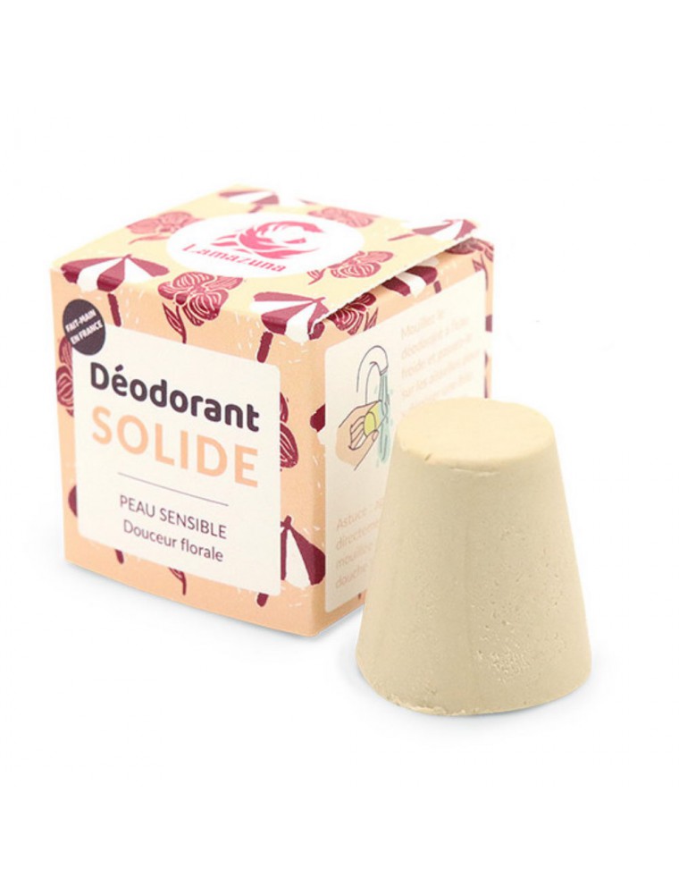 Déodorant solide Vegan sans aluminium - Douceur Florale 30 grammes - Lamazuna