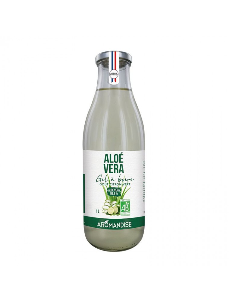 Image principale de la modale pour Aloe vera Bio - Gel à boire goût Citron vert 1 Litre - Aromandise