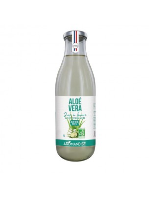 Image de Aloe vera Bio - Juice to drink Lime taste 1 Litre - Aromandise depuis Aloe vera juice and gel