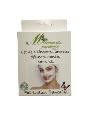 Image de Scrubbing Wipes - Organic Cotton 4 washable wipes - Mademoiselle Papillonne depuis Washable wipes 0 waste