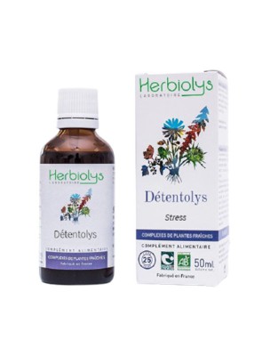 Image de Détentolys Bio - Stress et Angoisse Extrait de plantes fraîches 50 ml - Herbiolys via CalmiGEM GC03 Bio Spray - 15 ml - Herbalgem